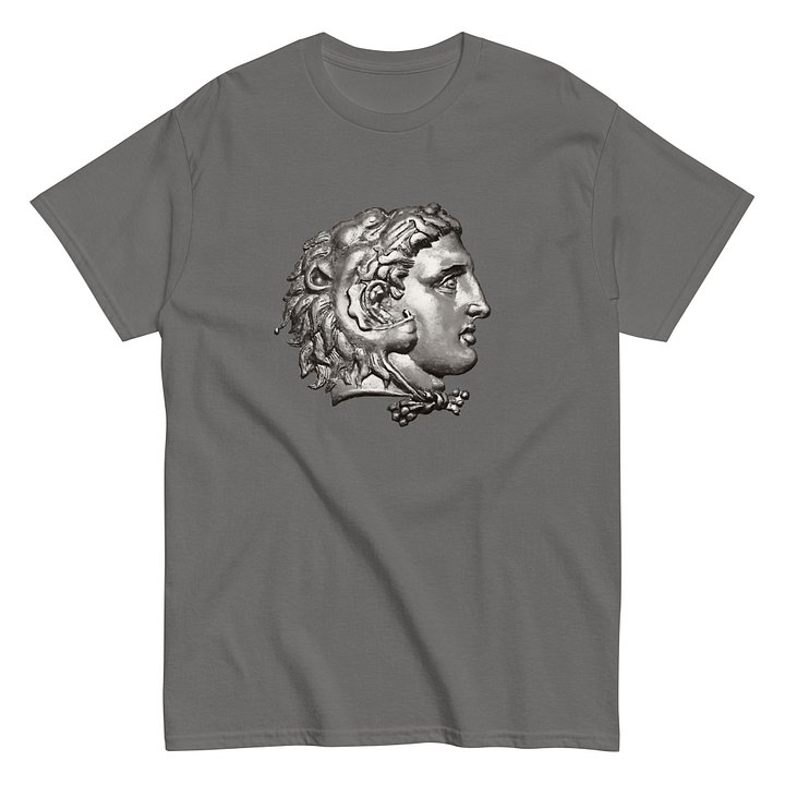 Alexander the Great of Macedon as Heracles Authentic Art from 2nd Century BC, White or Charcoal T-shirt product image (1)
