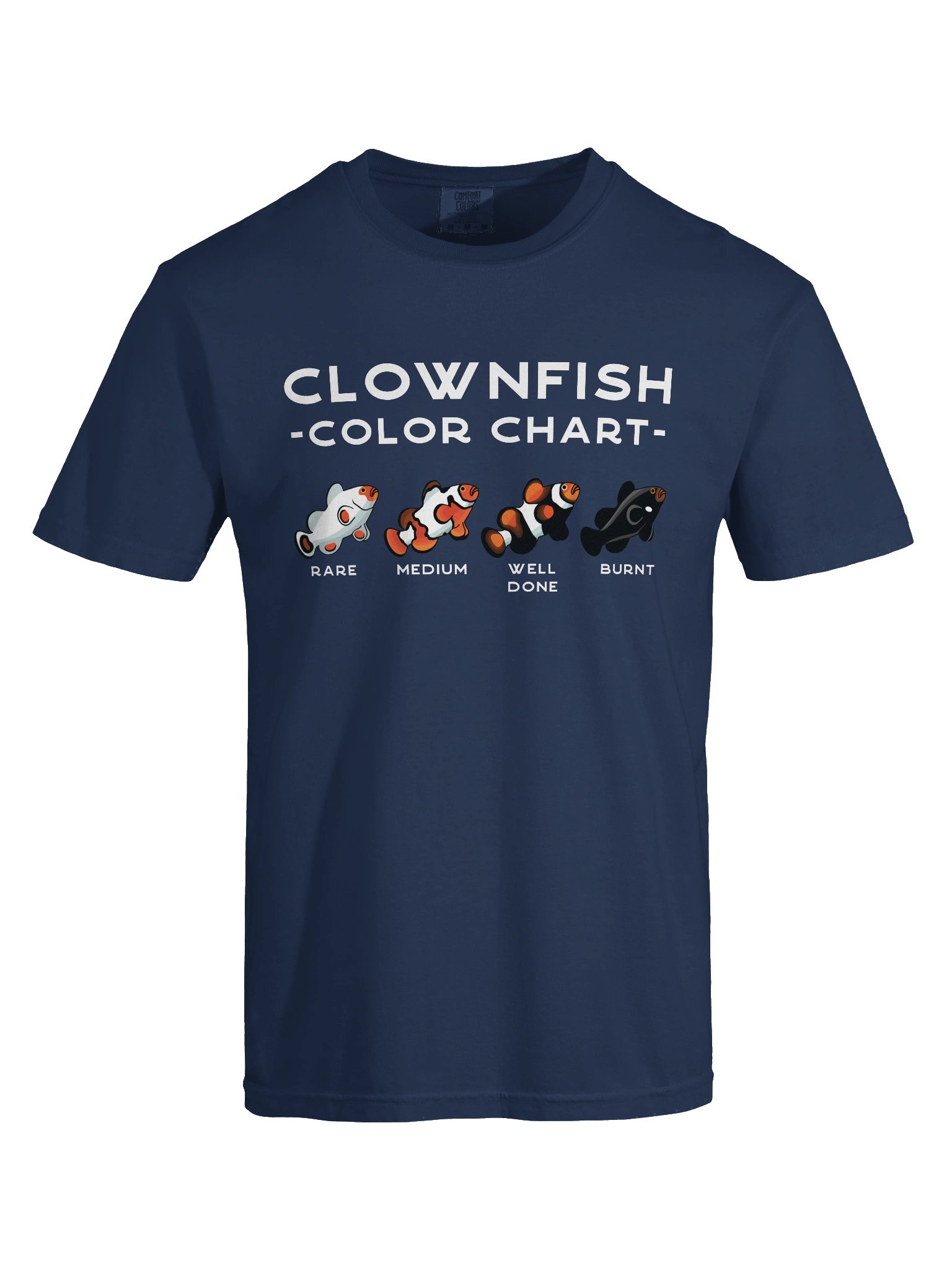 Clownfish Color Chart T-Shirt for Reef Aquarium Lovers product image (9)