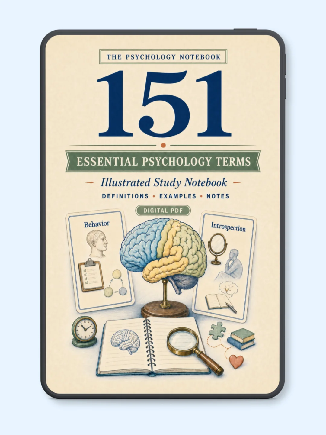 151 Psychology Terms: Psych 101 Foundations | Illustrated PDF Study Guide, Volume 1 product image (1)