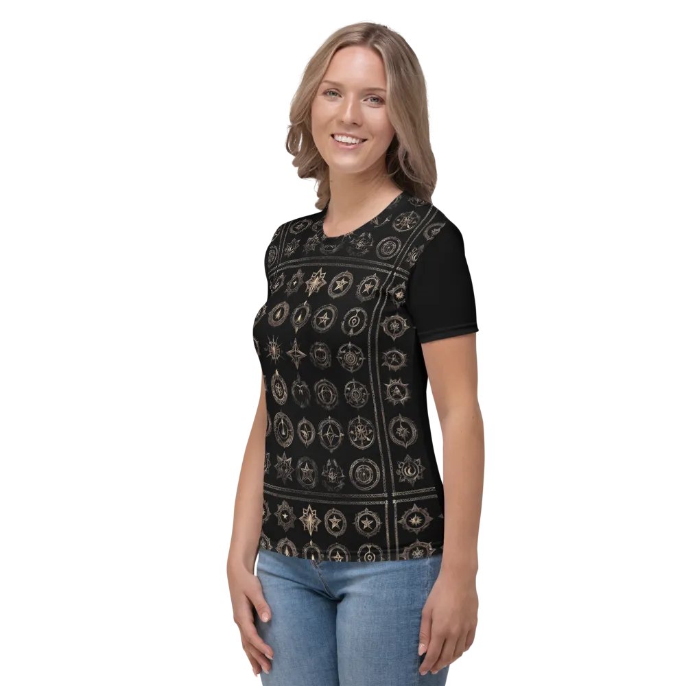 Black and Gold Symbology TShirt - front print product image (7)