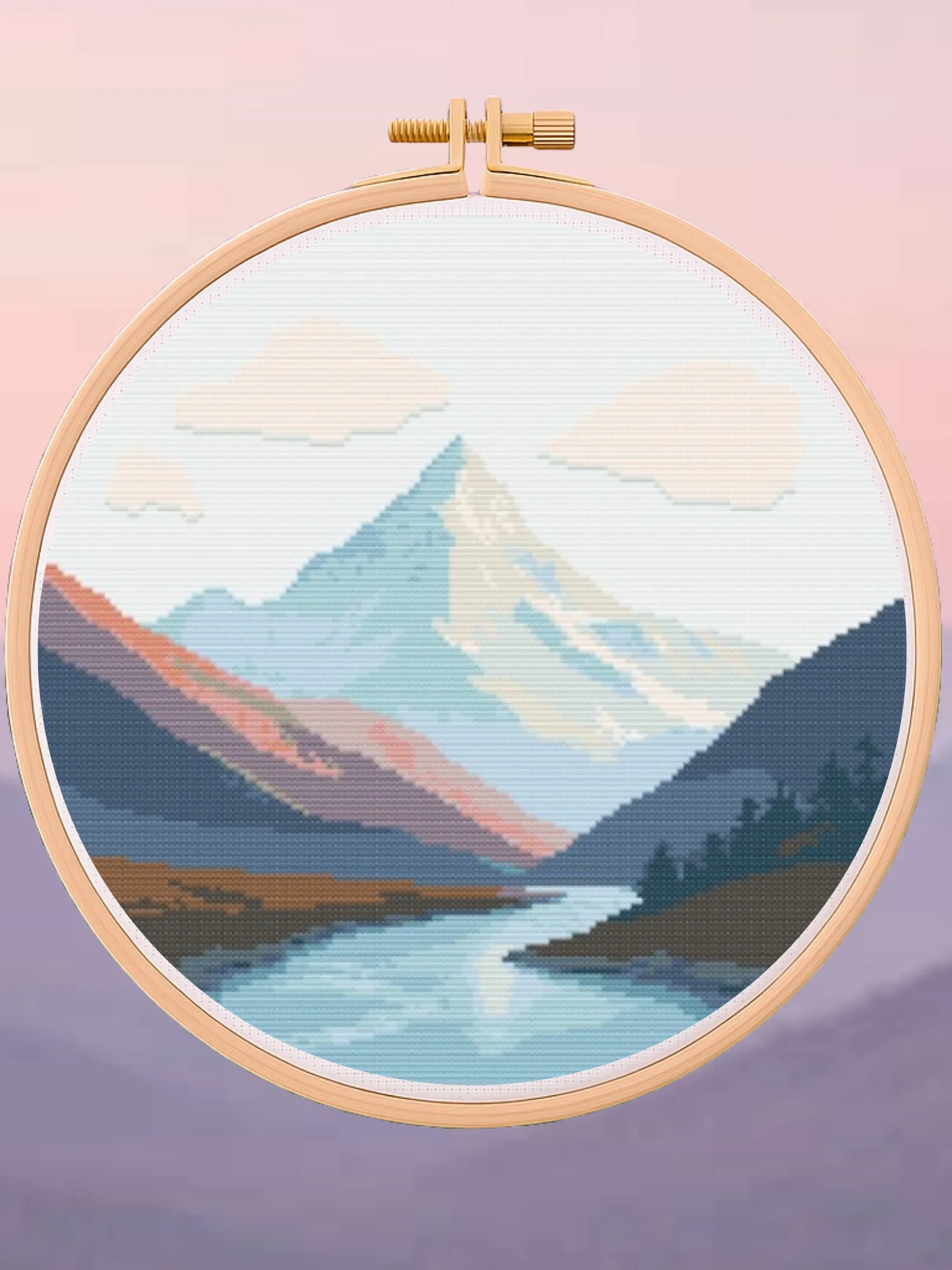 Mountain River Cross Stitch Pattern product image (1)