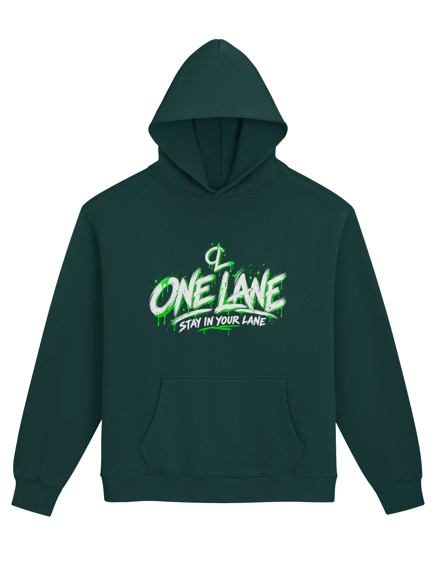 ONE LANE Drippy Green Graphic Hoodie product image (10)