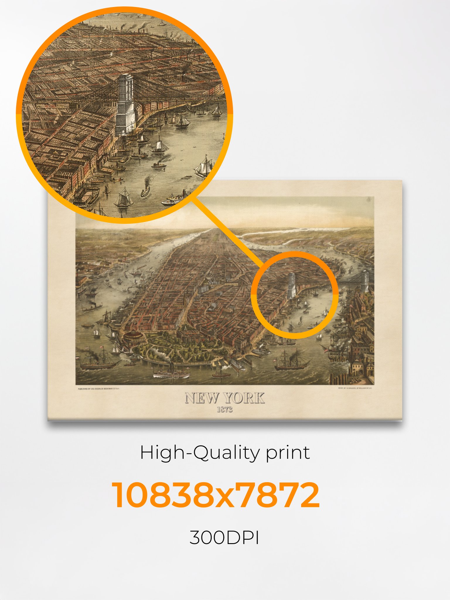 New York City 1873 (Canvas Print) product image (4)