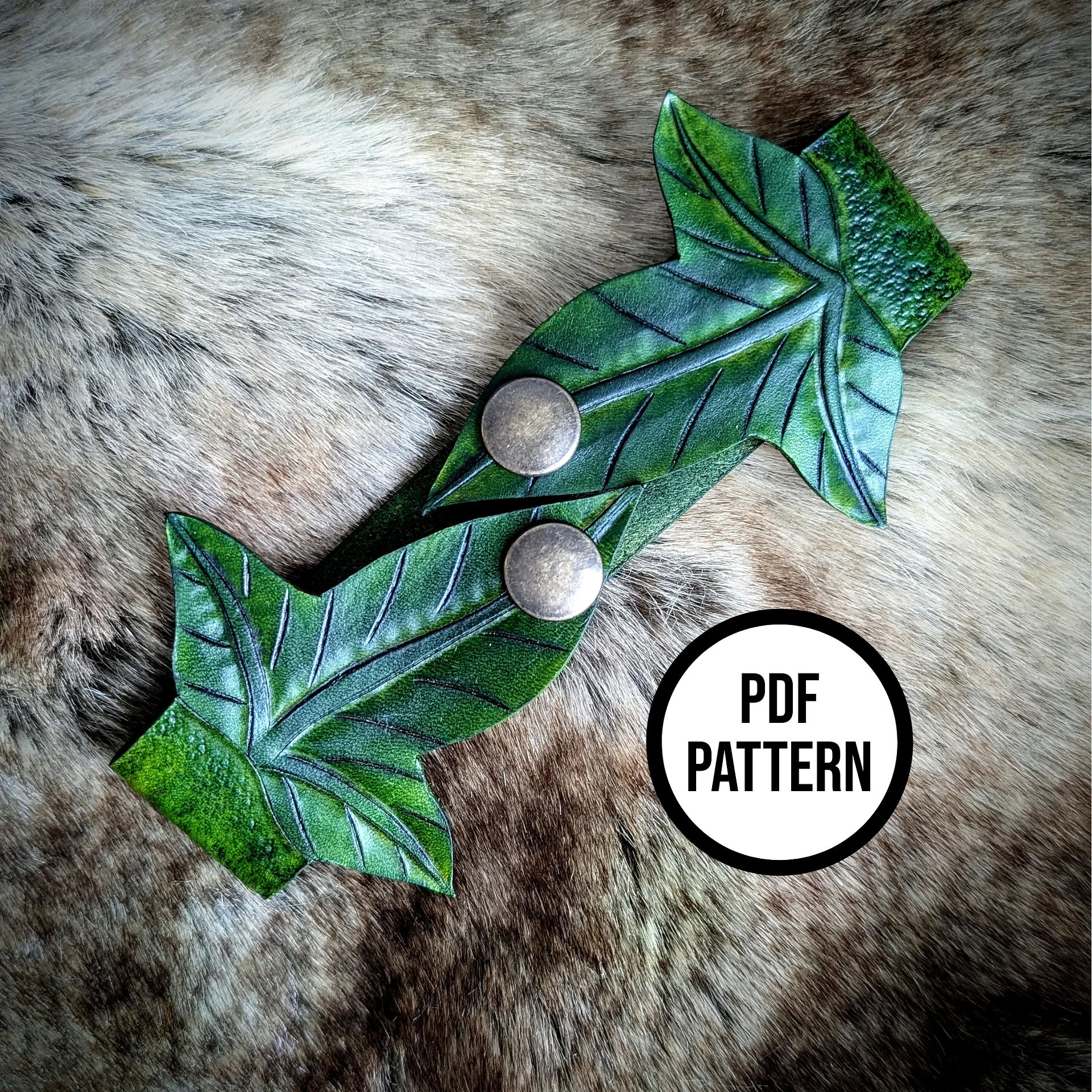 Leather Mallorn Leaf Belt Loop - PDF Pattern for Leathercraft product image (4)