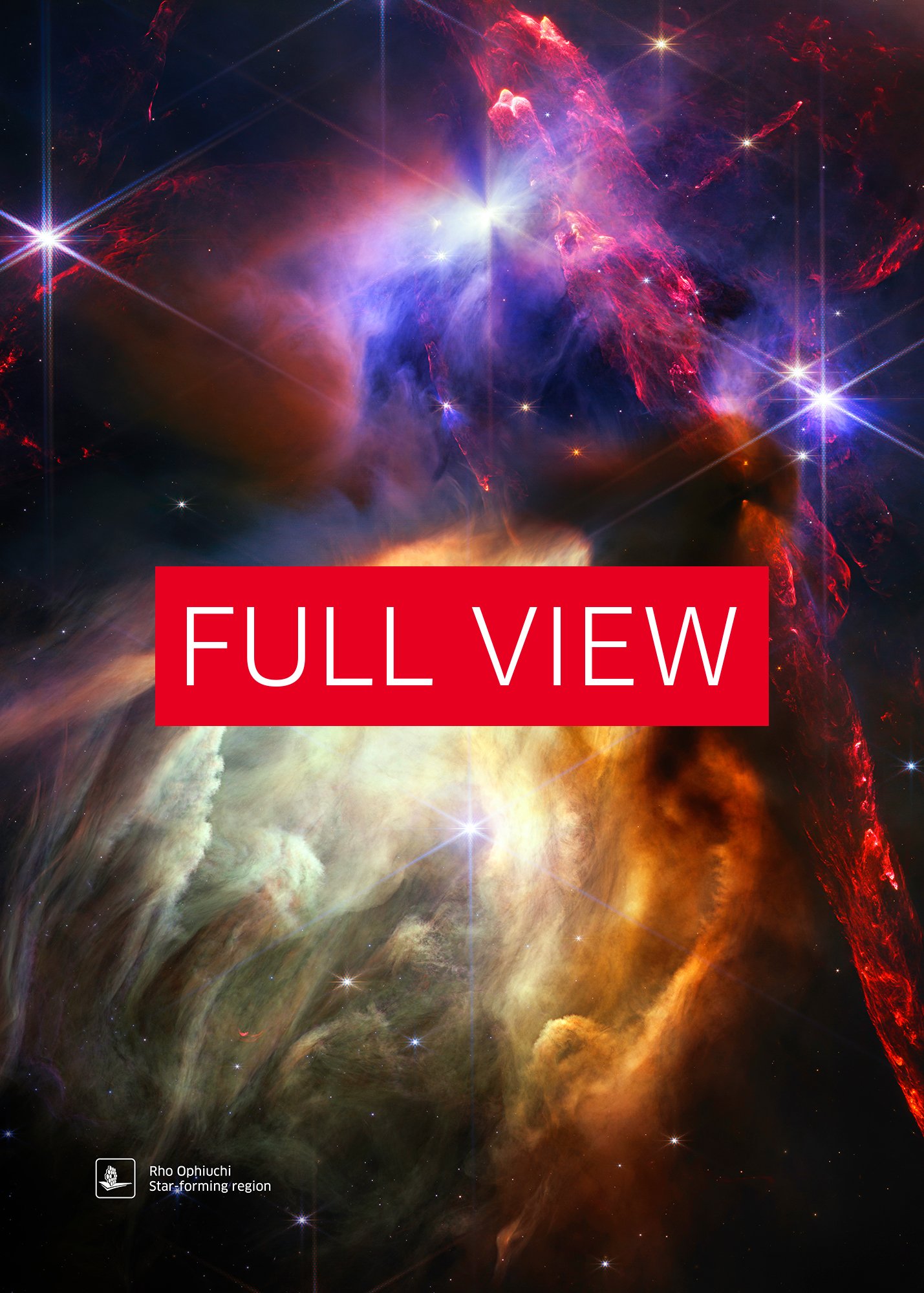 Rho Ophiuchi (James Webb/JWST), Star-forming region (James Webb/JWST) — space poster, science poster product image (4)