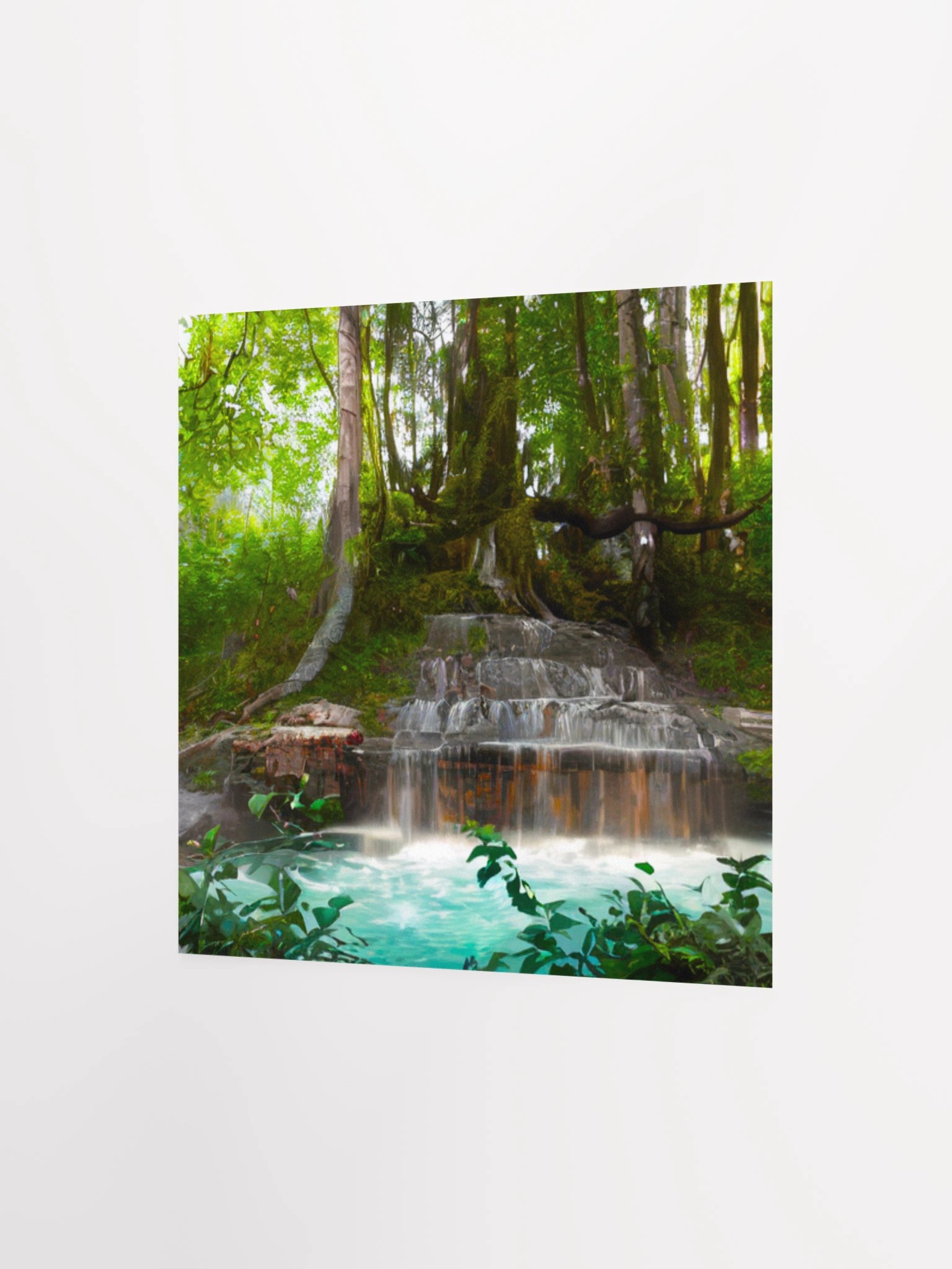 Tranquil Forest Waterfall Poster product image (10)