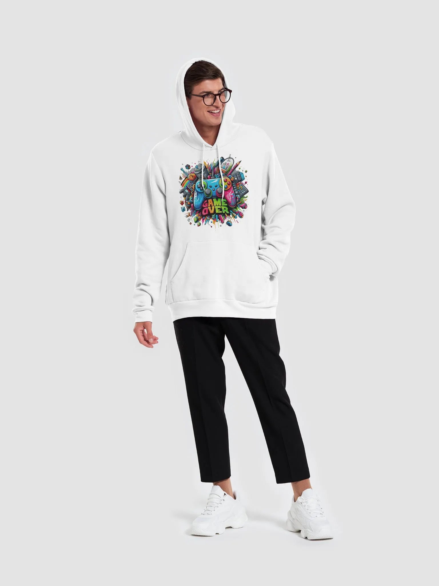 Game Over Painted Graffiti Hoodie product image (5)