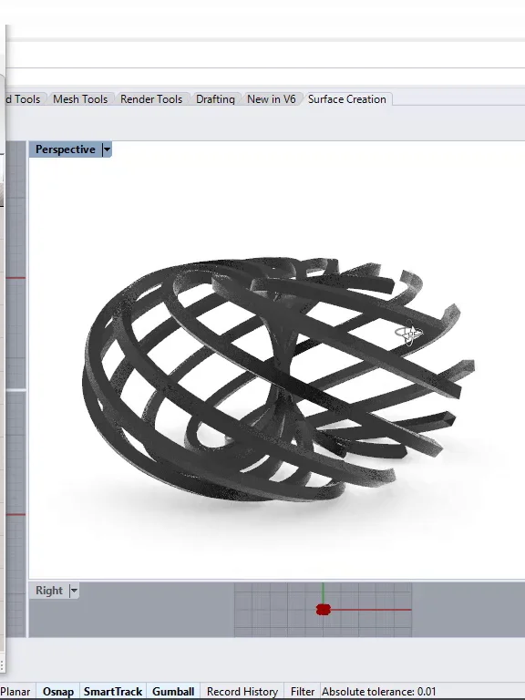 Stripped Torus Parametric Design Grasshopper Rhino Files Download product image (1)
