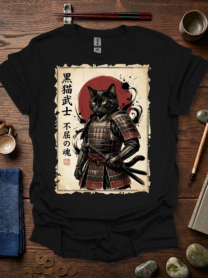 Red Armor Samurai Cat T-Shirt product image (11)