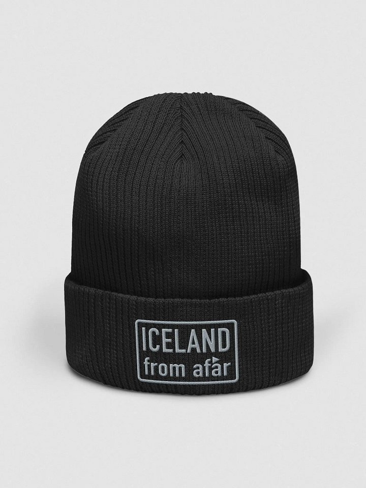 Iceland from afar. Organic Cotton Ribbed Beanie product image (1)