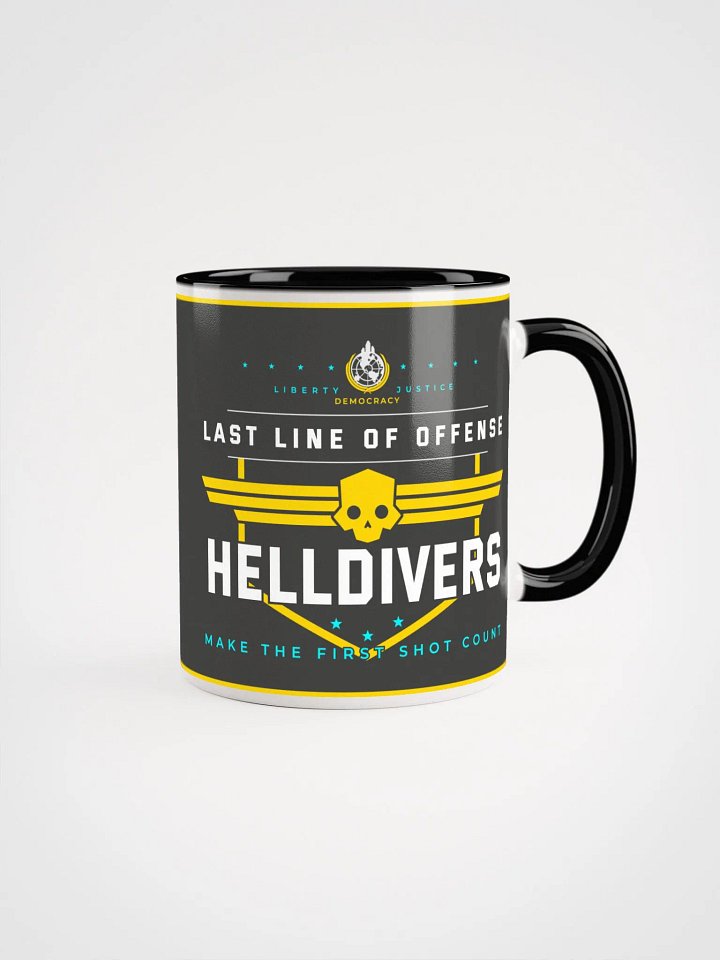 Helldivers 2 Mug | Iconic Motto Crest Design in Vintage Style product image (2)