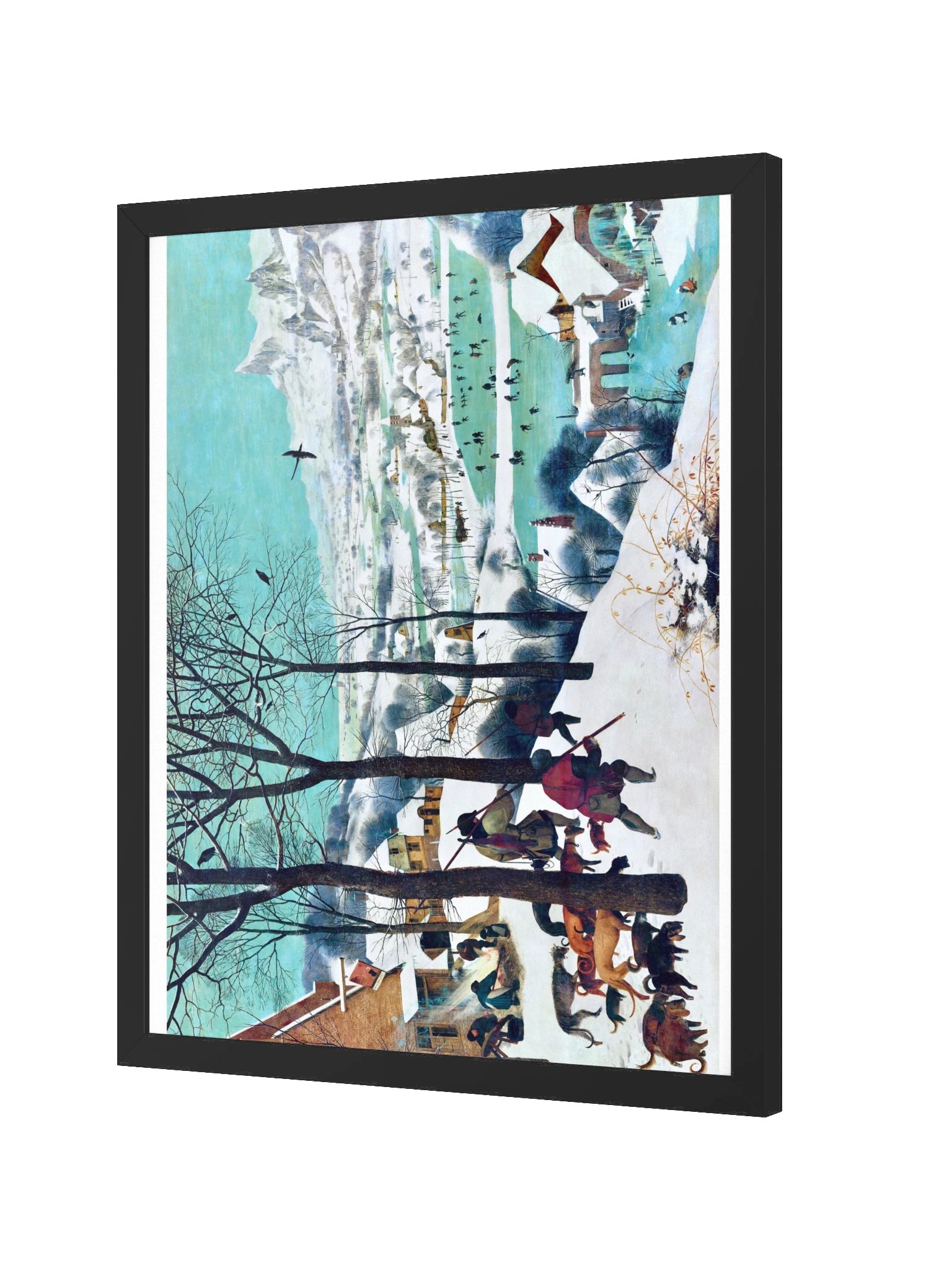 Hunters in the Snow (Winter) — Large Framed Matte Poster product image (6)