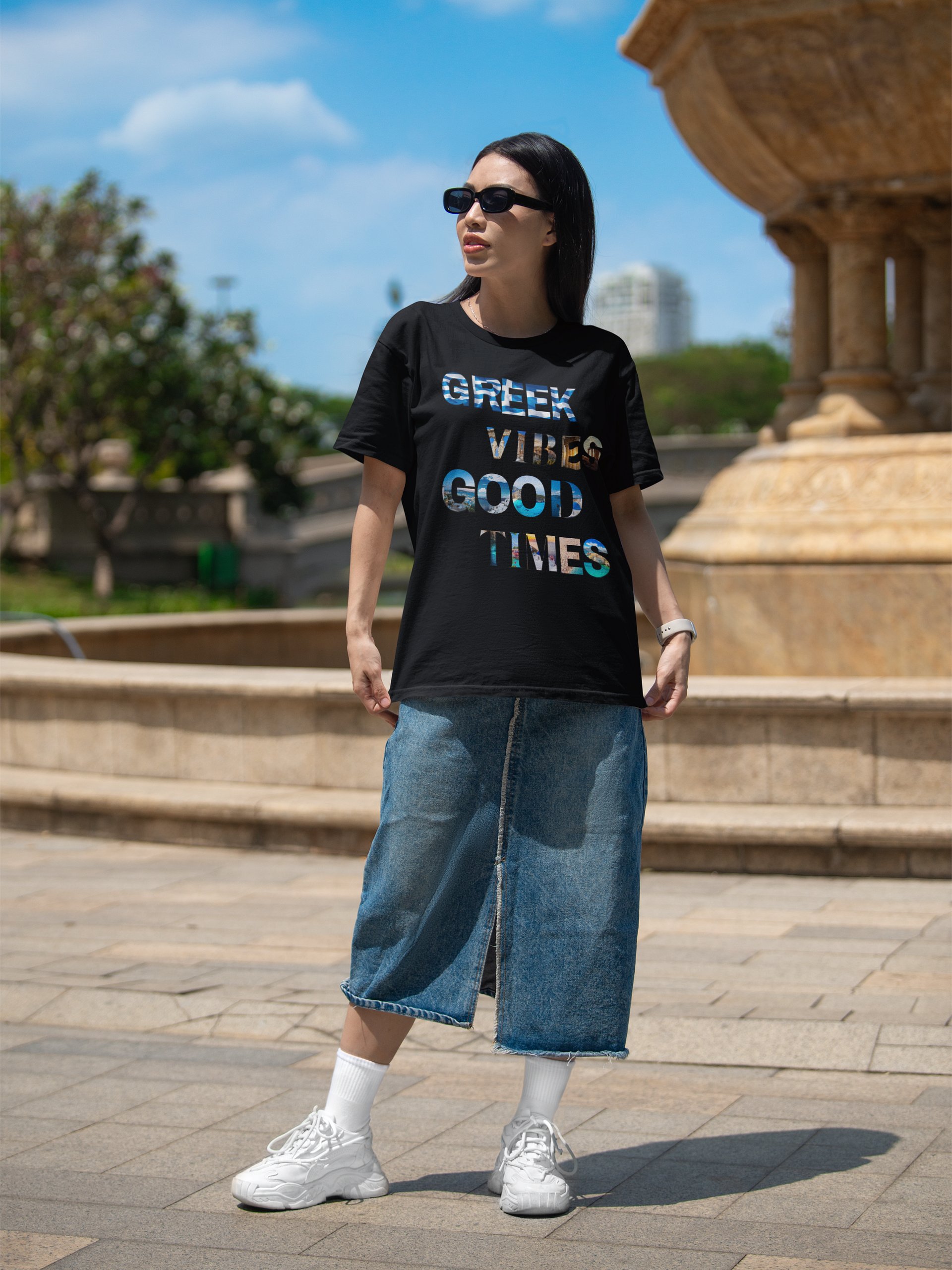 Greek Times Good Times – Greek Summer Vibes Graphic Tee product image (1)