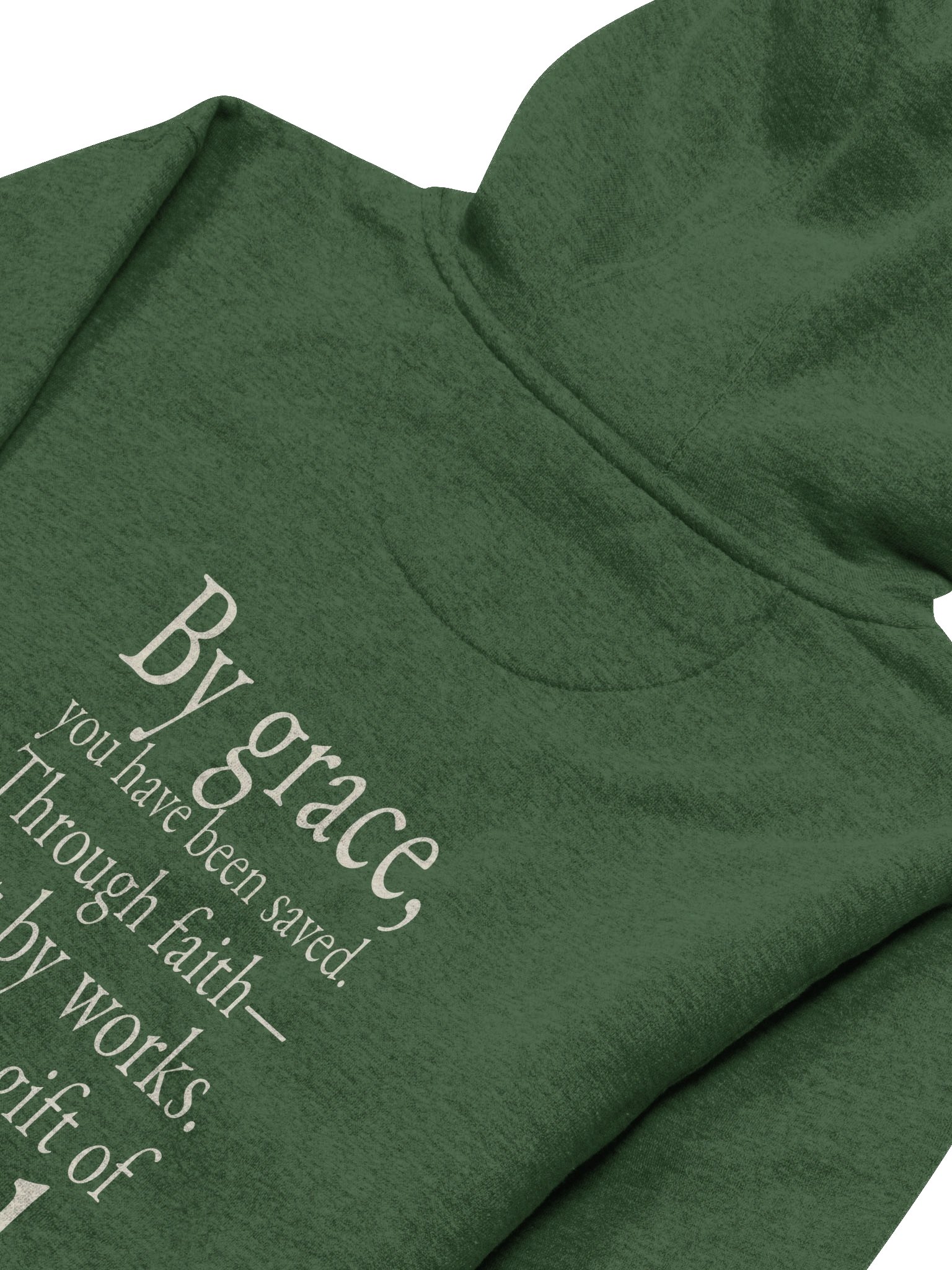 By Grace Hoodie – Ephesians 2:8‑9 (Dark) \| By Grace Capsule product image (4)