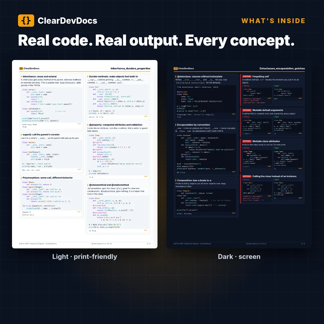 Python OOP — Classes & Objects product image (2)