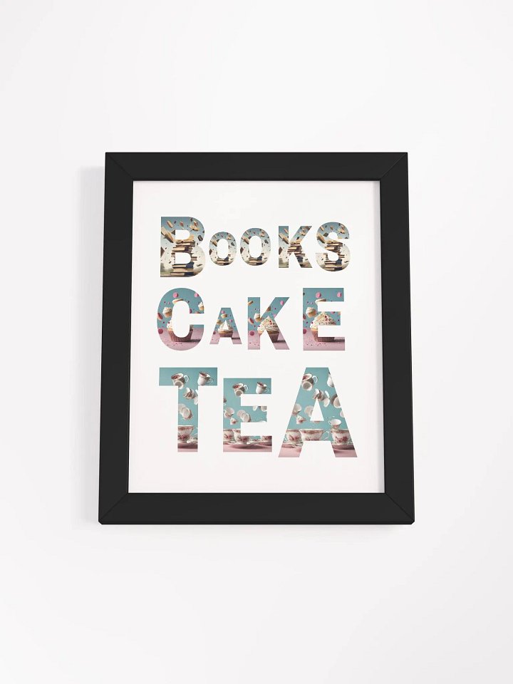 Books Cake Tea Framed Poster Print product image (21)