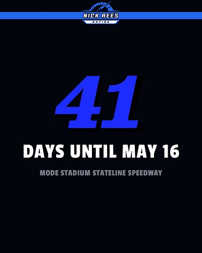 #41 days until our first race of the season at MØDE Stadium Stateline Speedway on May 16th!