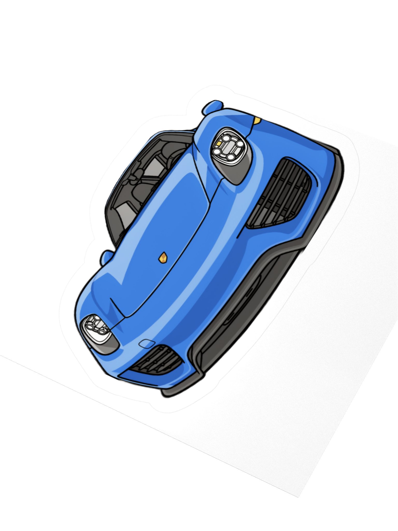 Blue Porsche 918 Spyder Sticker (Retro, Sketch, Silhouette) product image (7)