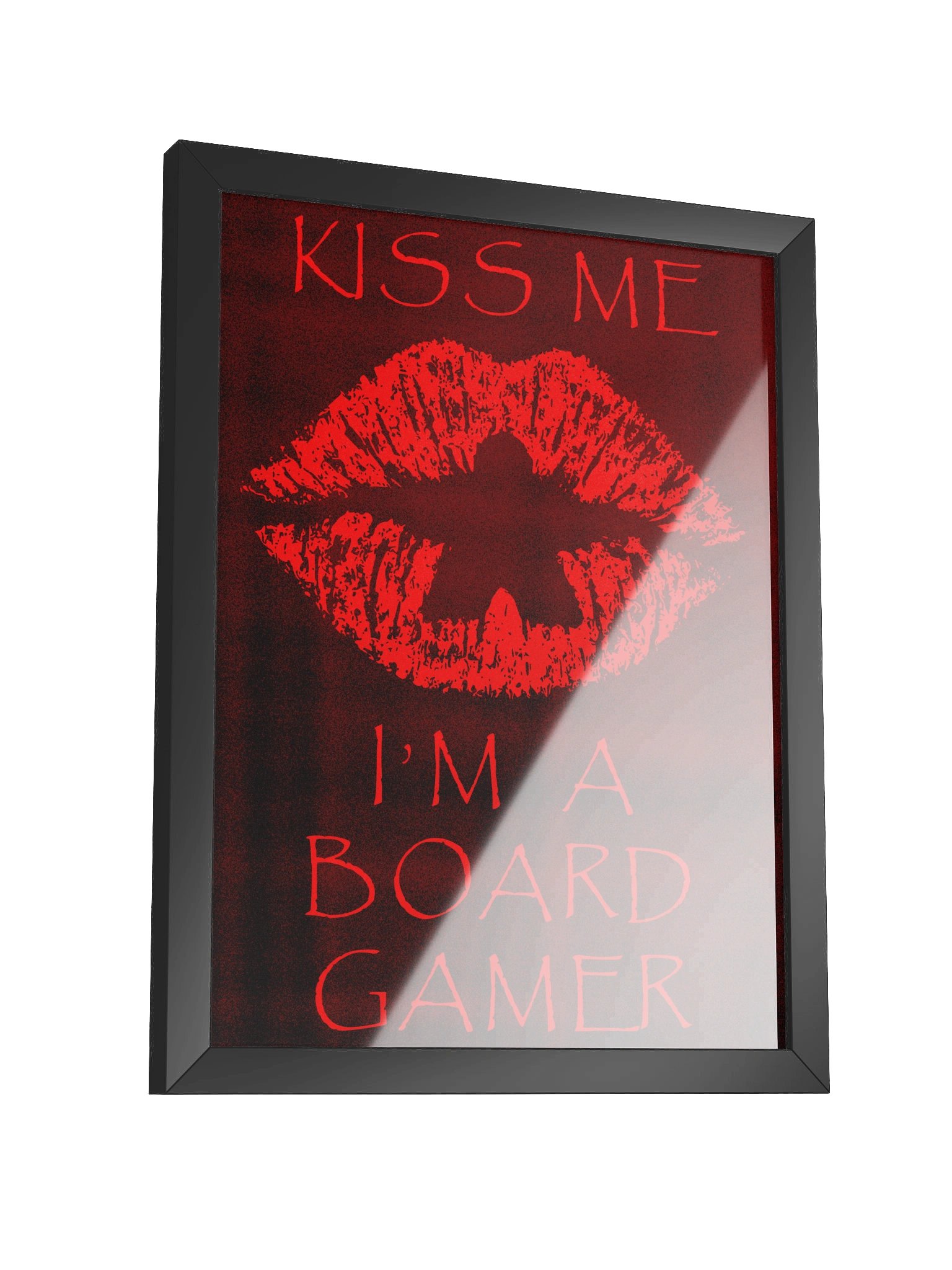 Grunge Meeple Kiss Board Game Room Poster - FRAMED product image (9)
