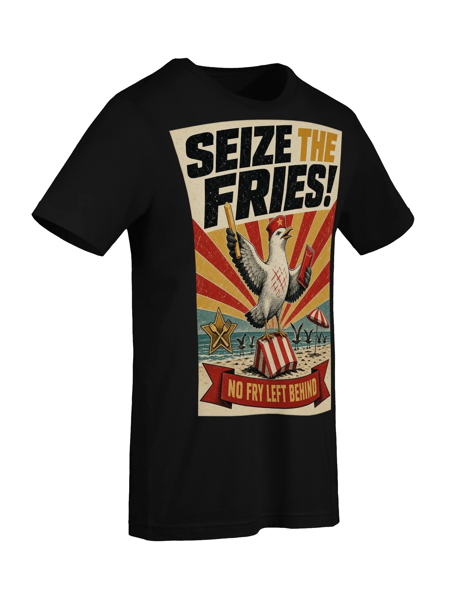 Seize the Fries! Seagull Revolution Propaganda Tee product image (37)