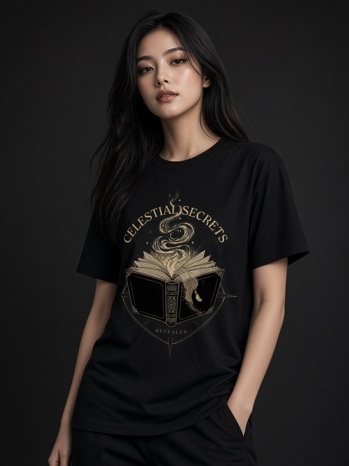Celestial Secrets // The Forbidden Grimoire Heavyweight Tee product image (1)