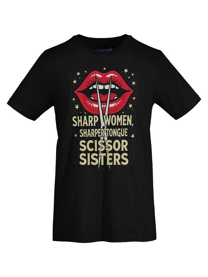 “Sharp Women, Sharper Tongue” Tee 💄✂️ | Scissor Sisters | Bella+Canvas Supersoft Unisex Shirt product image (1)