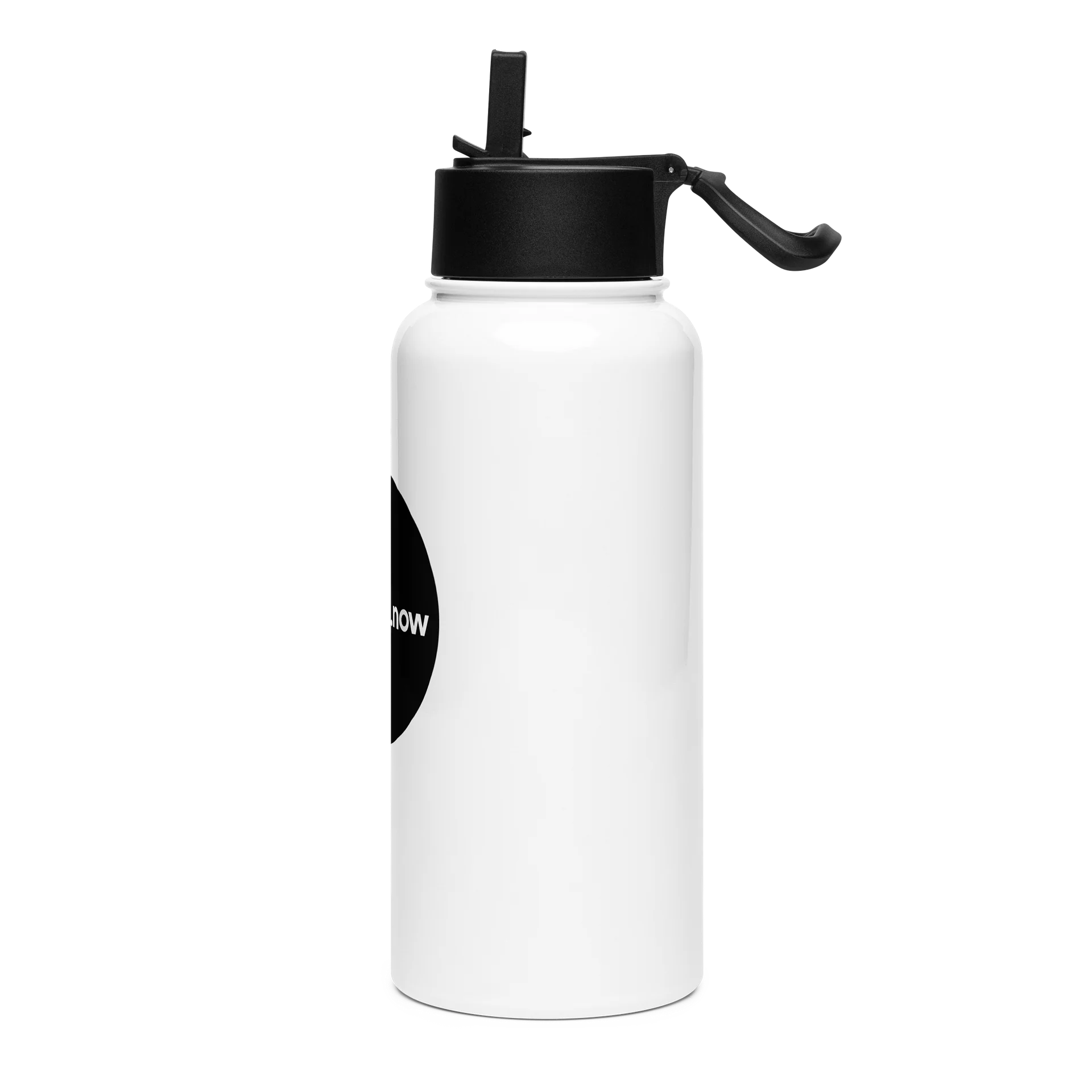 informed.now Stainless Steel Water Bottle with Straw Lid (Black) product image (3)