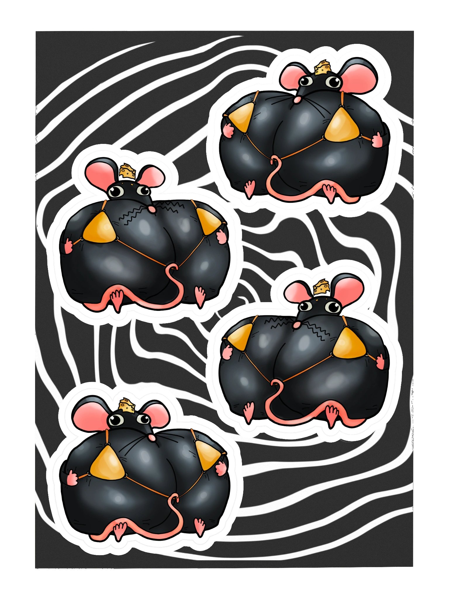 PUPPET STICKER | tits with rat product image (3)
