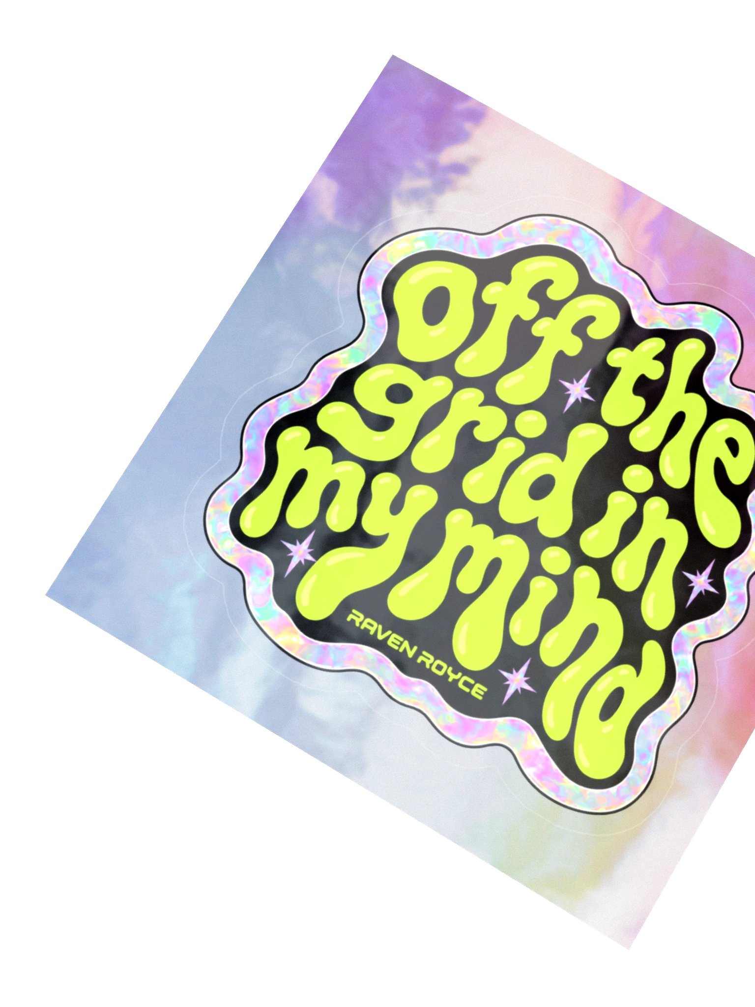 OFF THE GRID big holographic sticker product image (4)