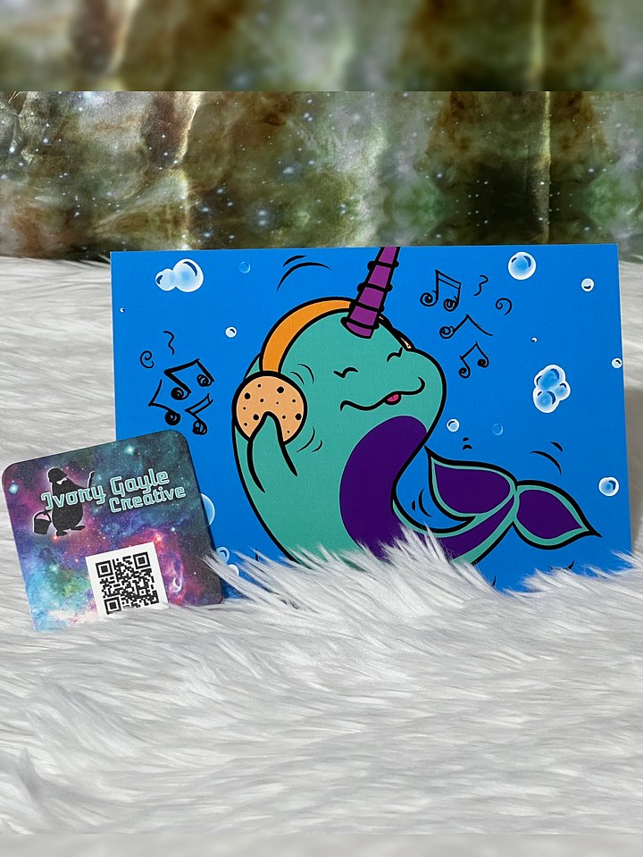 Jammin' Narwhal Print product image (1)