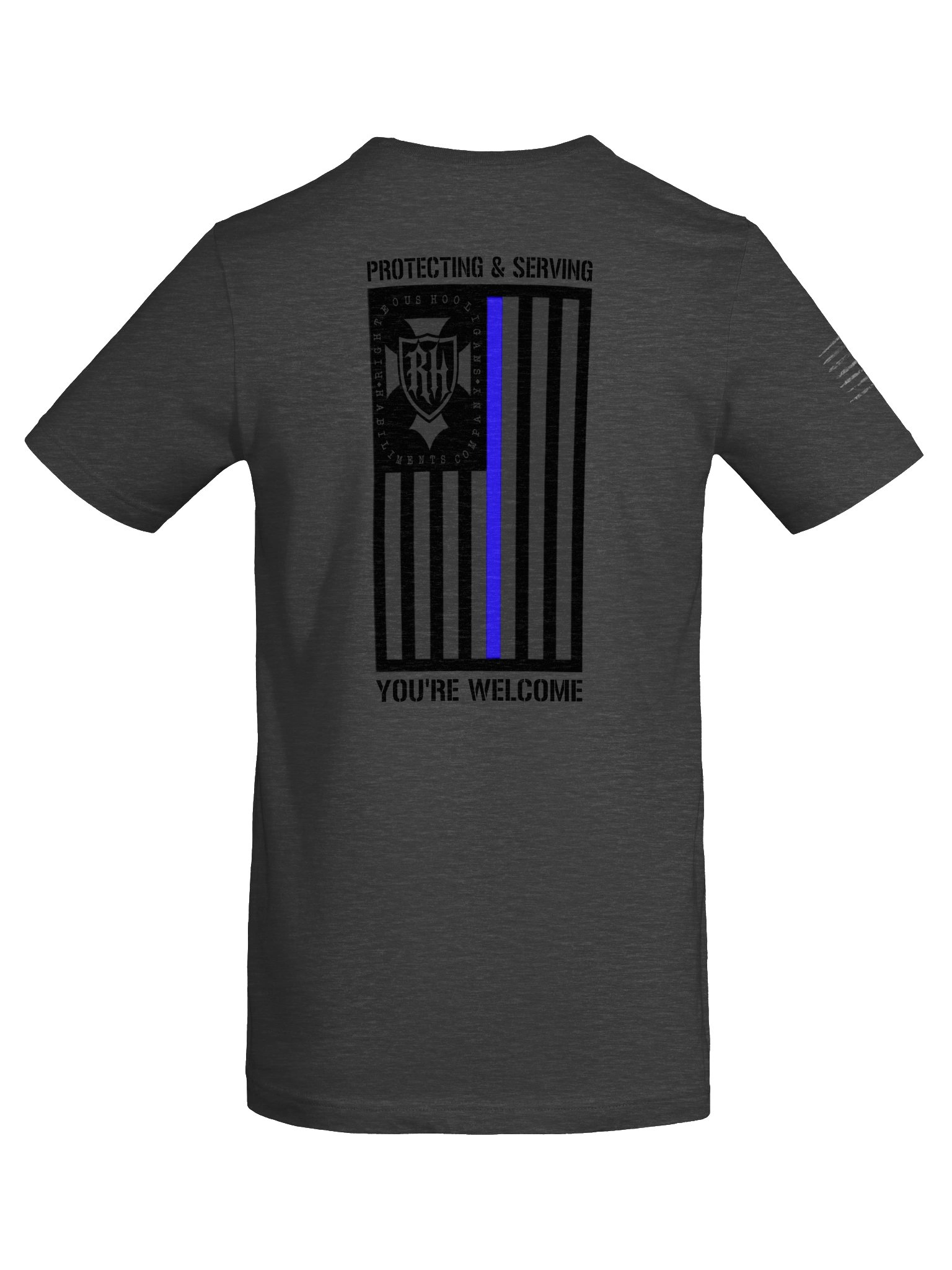 Blue Line Flag Protect and Serve Tee product image (5)