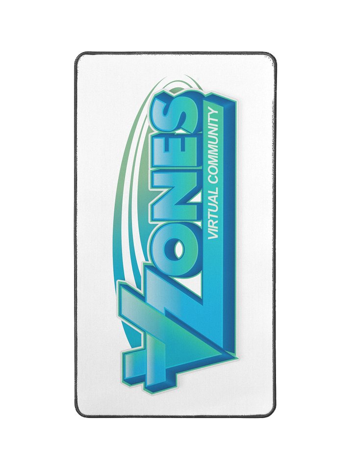 VZones Logo Desk Mat 12" x 22" - White product image (1)