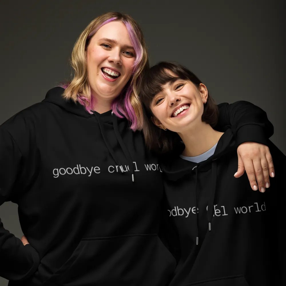 goodbye cruel world, rm -rf / hoodie (dark mode) product image (9)