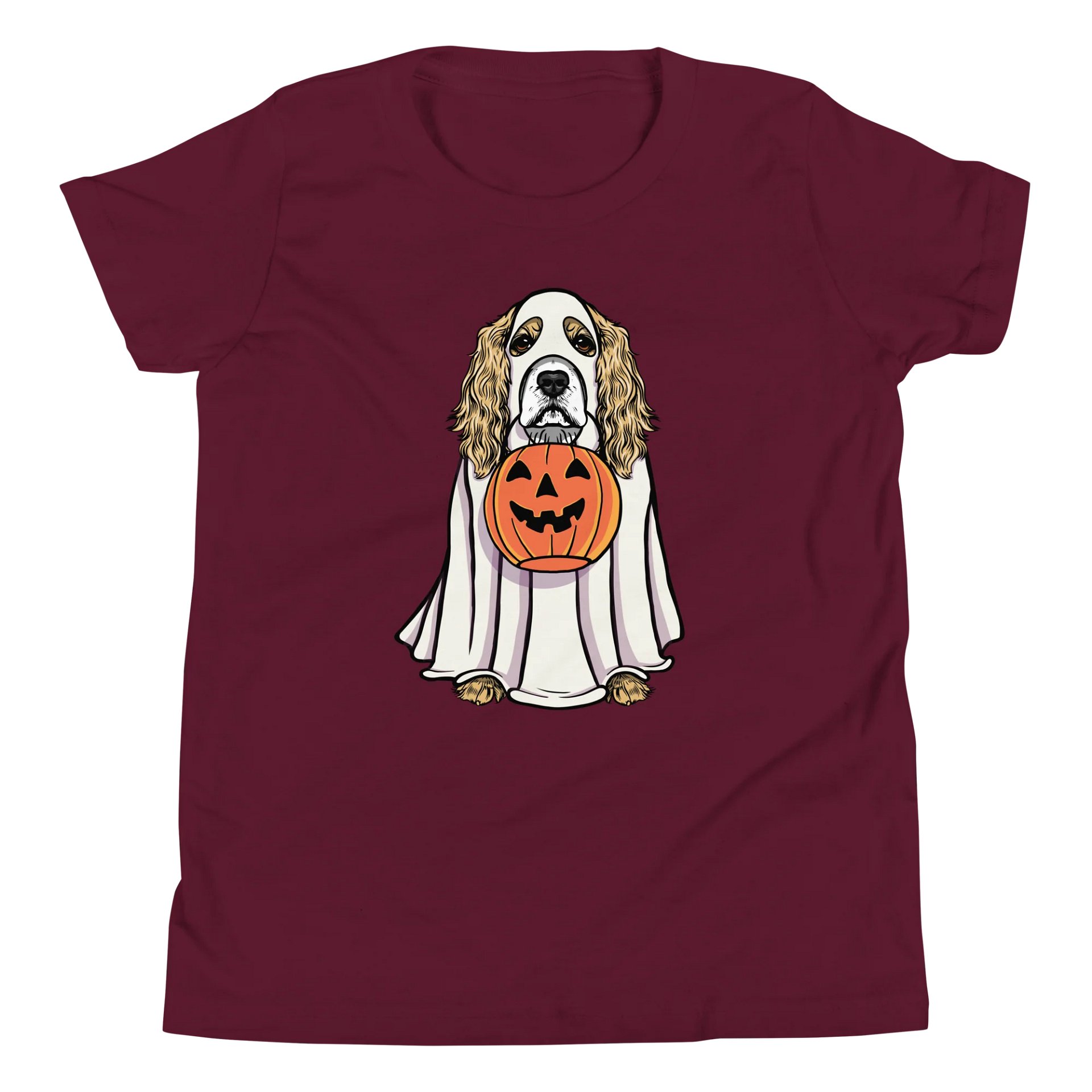 Halloween English Cocker Spaniel(Lemon) Youth T-Shirt product image (5)