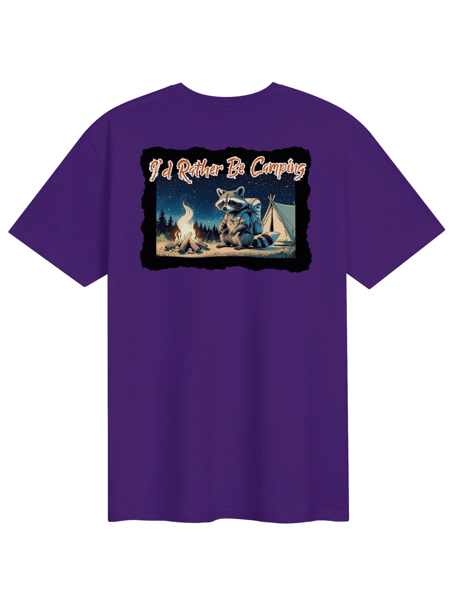 I'd Rather Be Camping Raccoon T-Shirt product image (2)
