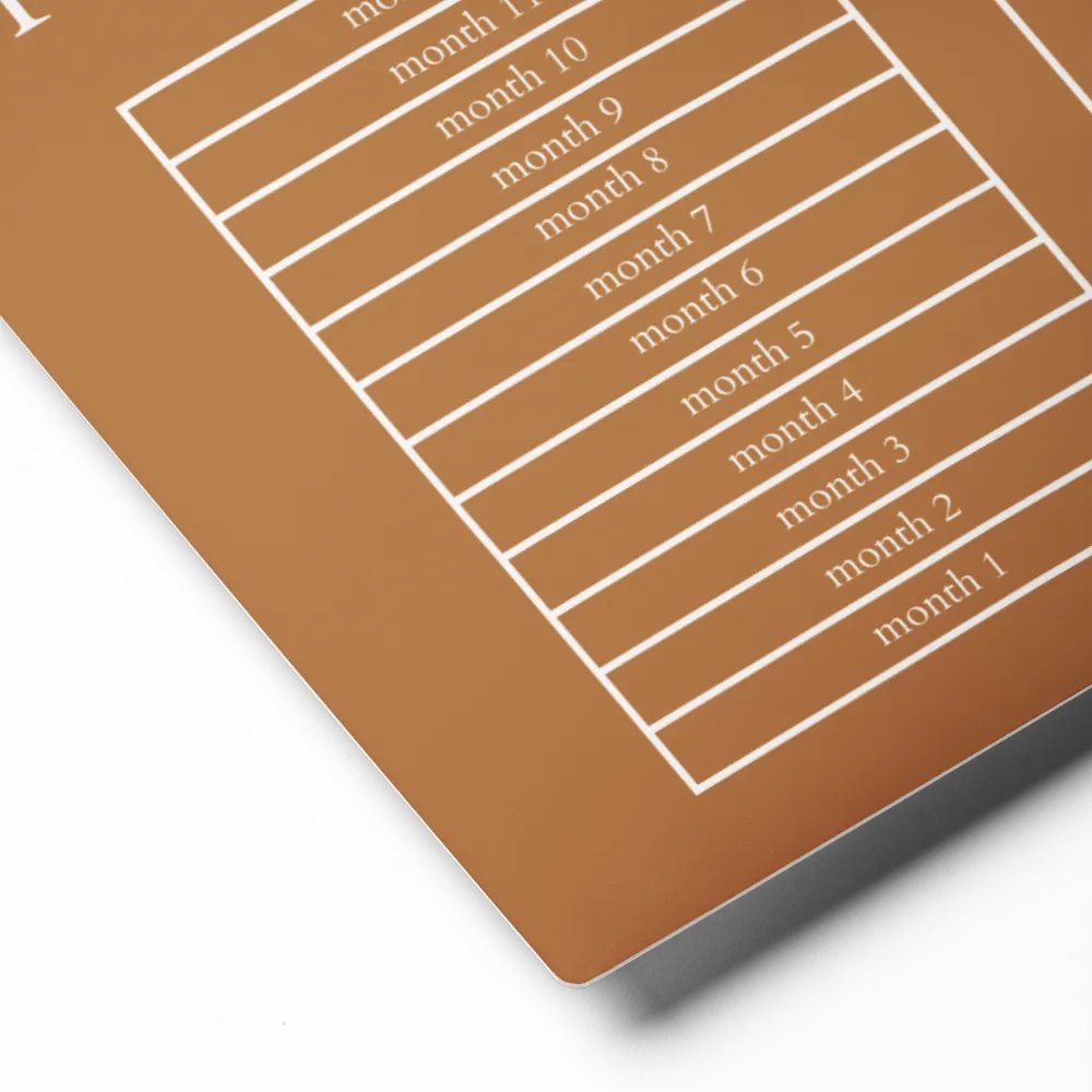 HIGHFALUTIN ANNUAL RENT TRACKER (white design 14) product image (2)