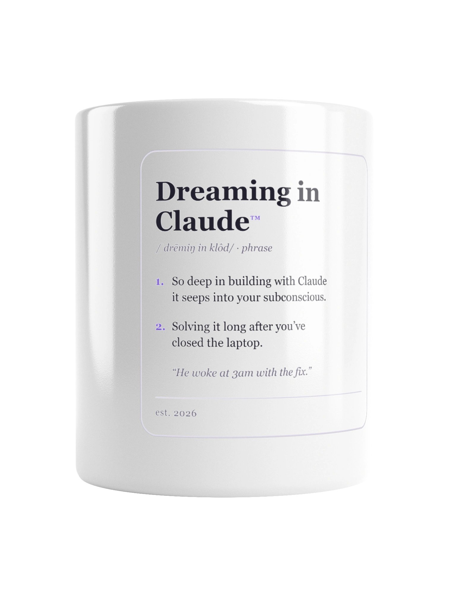 Dreaming in Claude Coffee Mug - White product image (4)