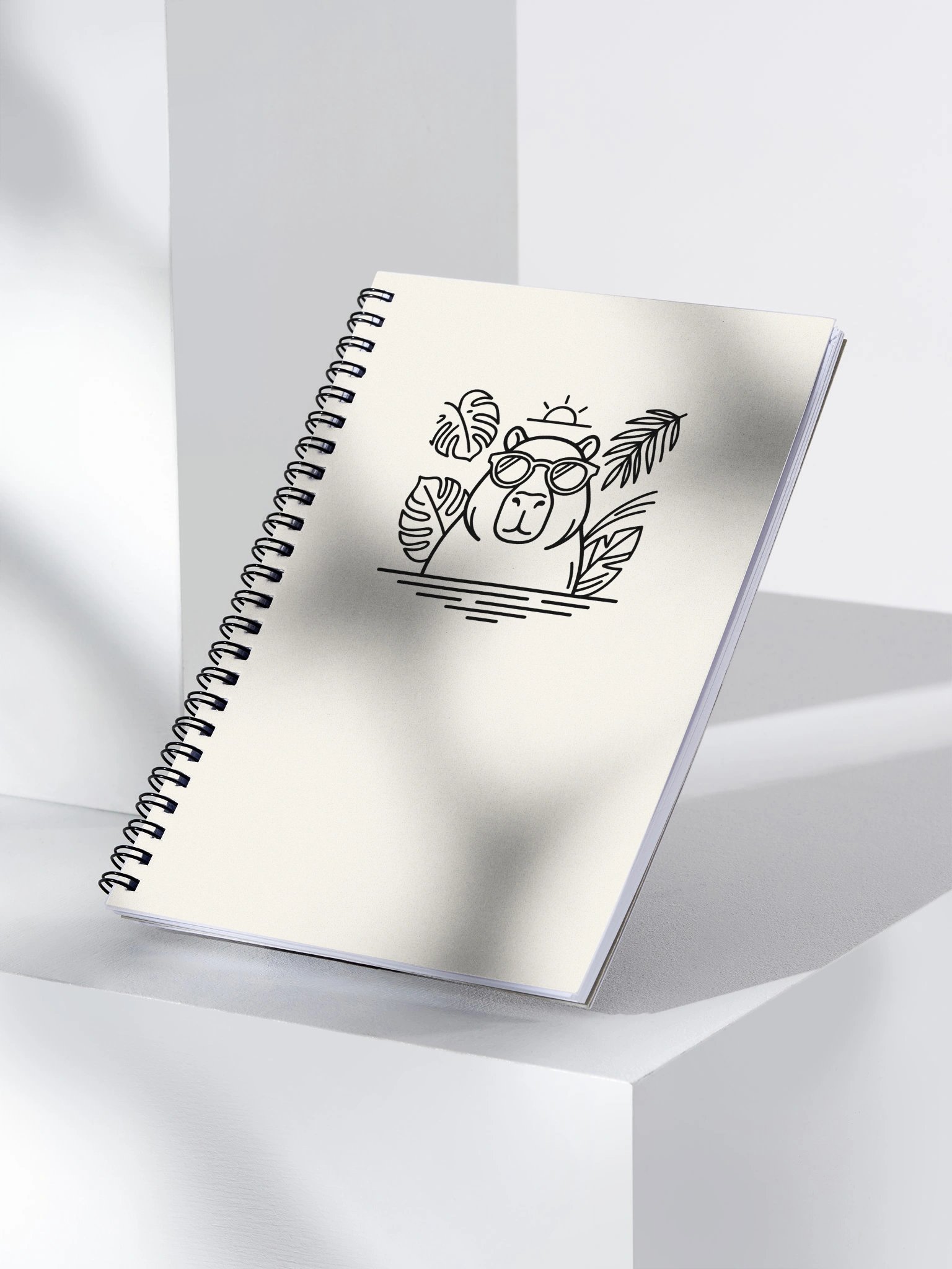 Quiet Tropics Journal Signature Capybara Minimalist Spiral Notebook product image (3)