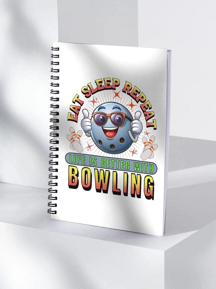 Eat Sleep Repeat Thumbs Up Bowling Ball Spiral Notebook product image (1)