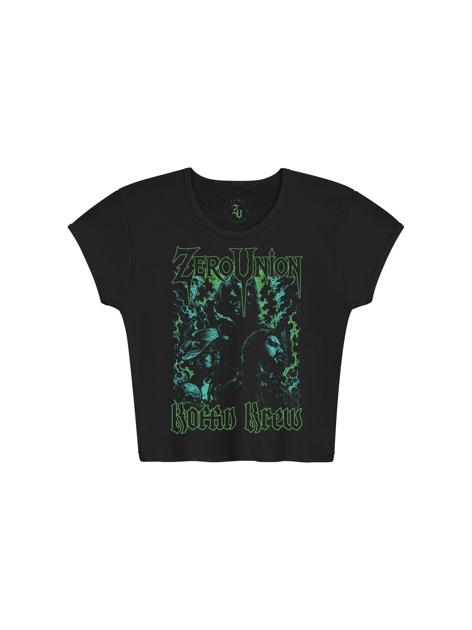 Neon Graves Womens Baby Crop Top Tee product image (1)