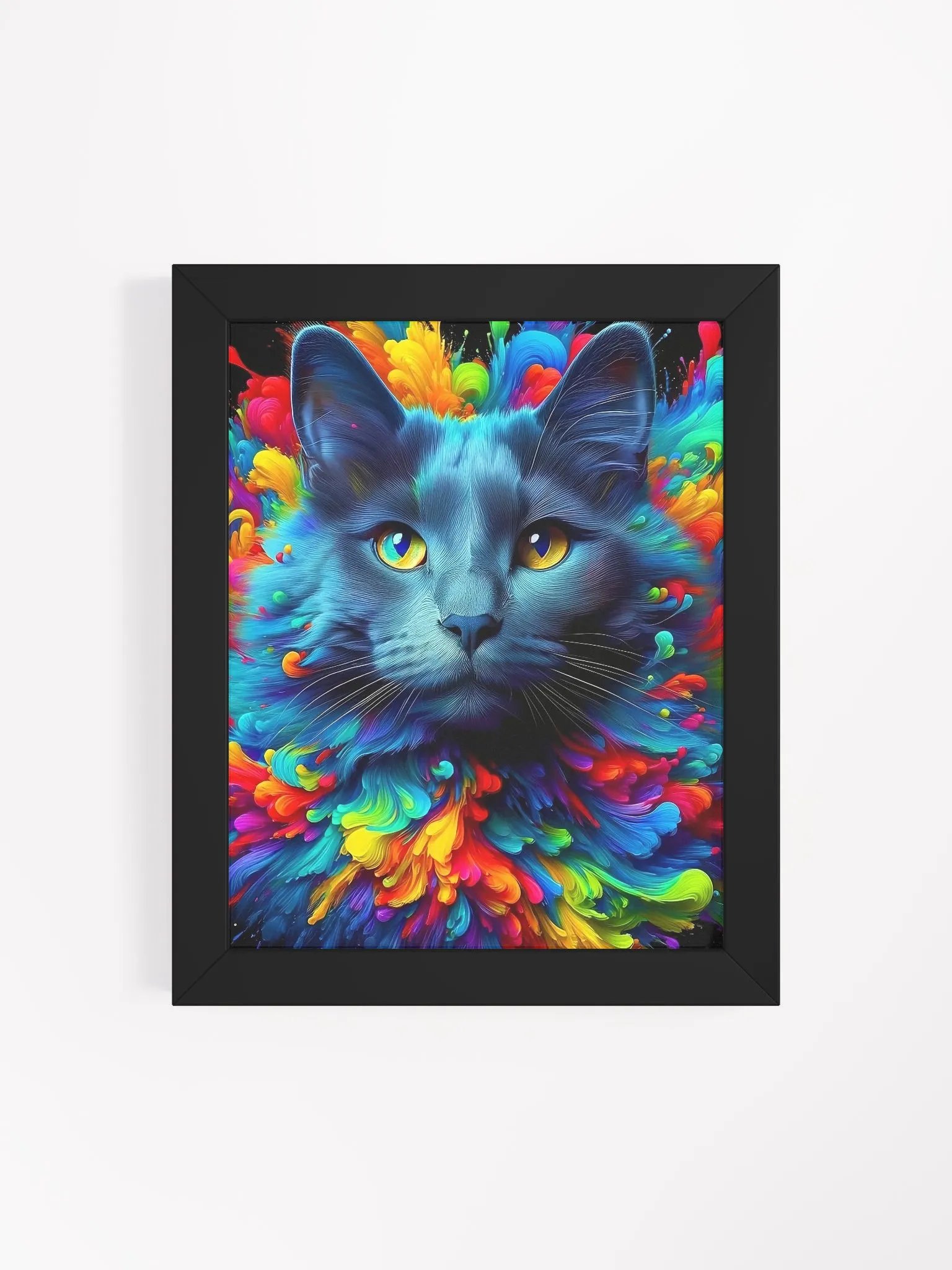 Framed High-Quality Matte Poster (in): Russian Blue product image (67)