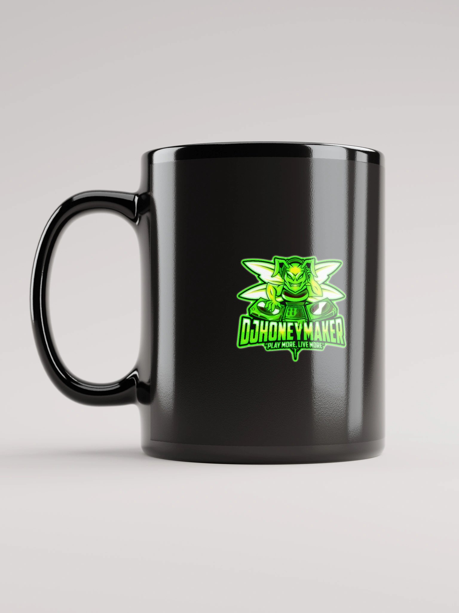 Neon Logo Black Glossy Mug product image (11)