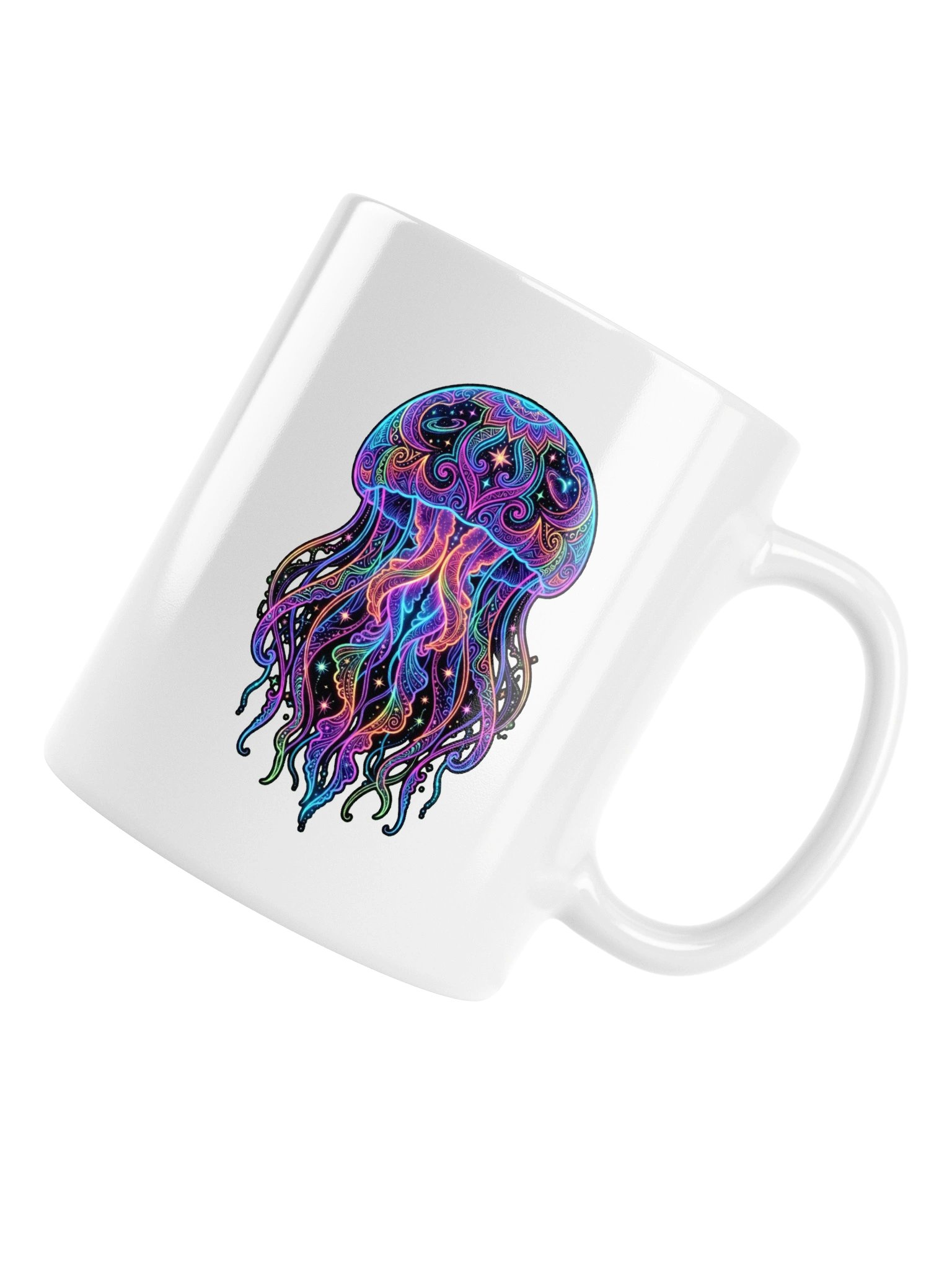 Intricate Neon Jellyfish Mug product image (7)