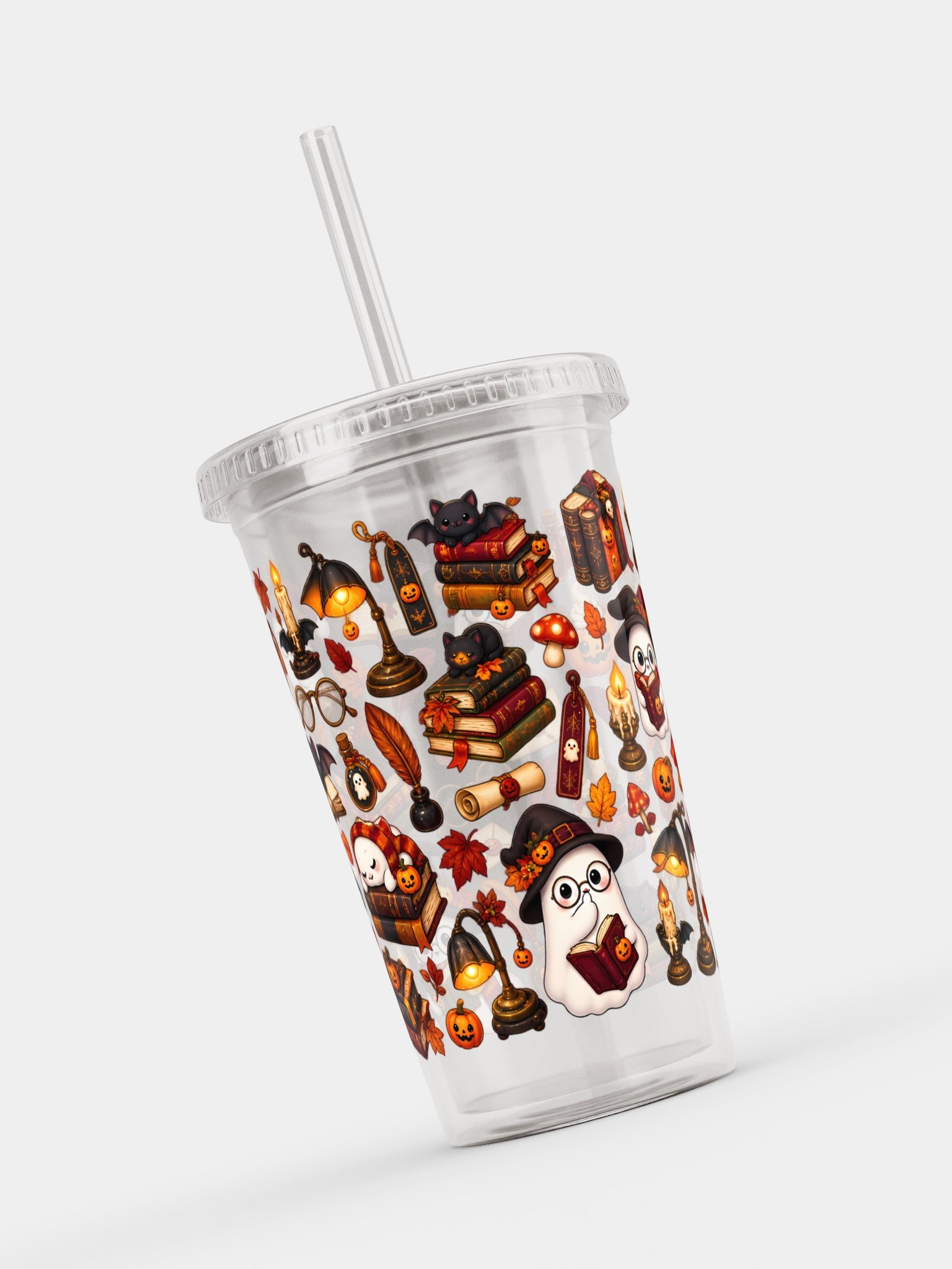 Halloween X Librarian Vibes Clear Dual Wall Tumbler 16 Oz (473 ml) product image (8)
