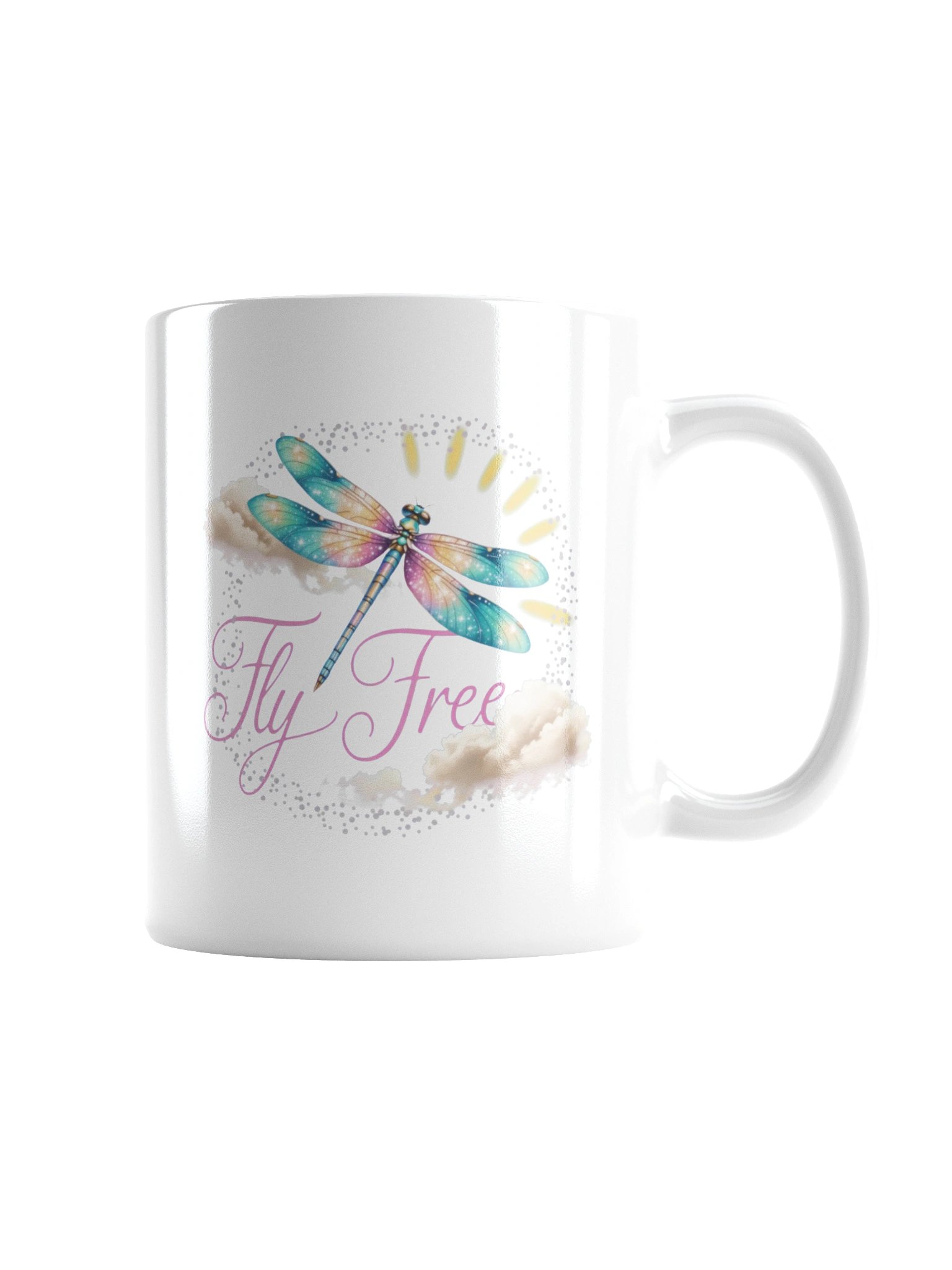 Fly Free Dragonfly Coffee Mug – Inspirational Nature Quote product image (7)