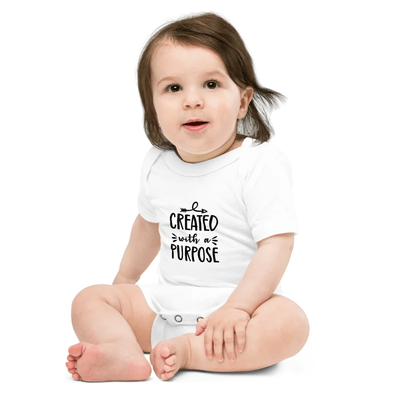'Created with a Purpose' Short Sleeve Onesie product image (1)