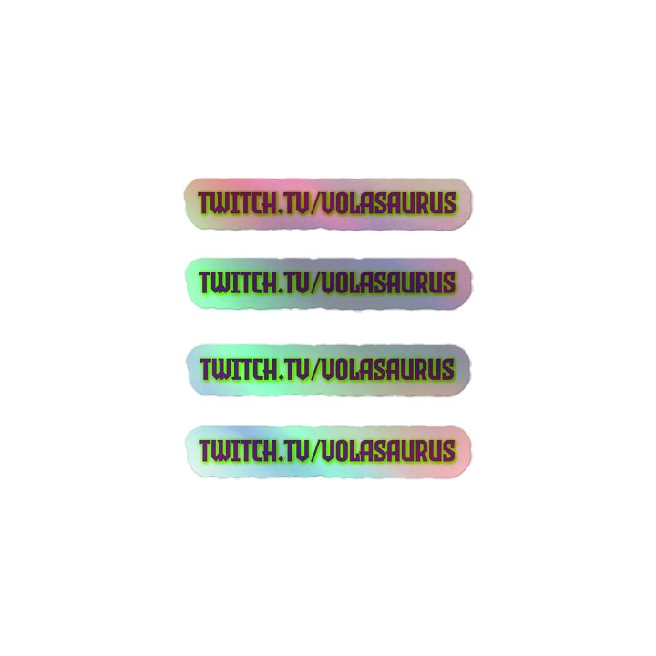 Holographic Volasaurus Twitch Handle Stickers product image (1)