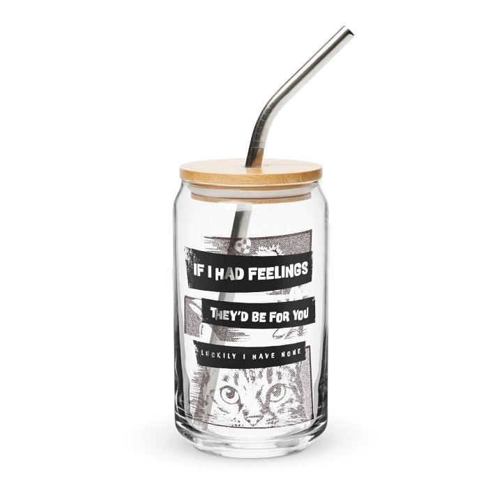 Vintage Cat Gaze - Can-Shaped Glass product image (2)