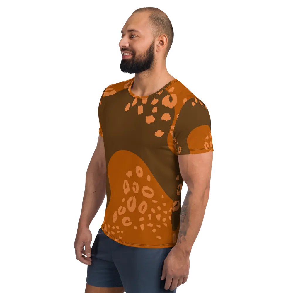 Stylish orange Animal Print Athletic Tee product image (3)