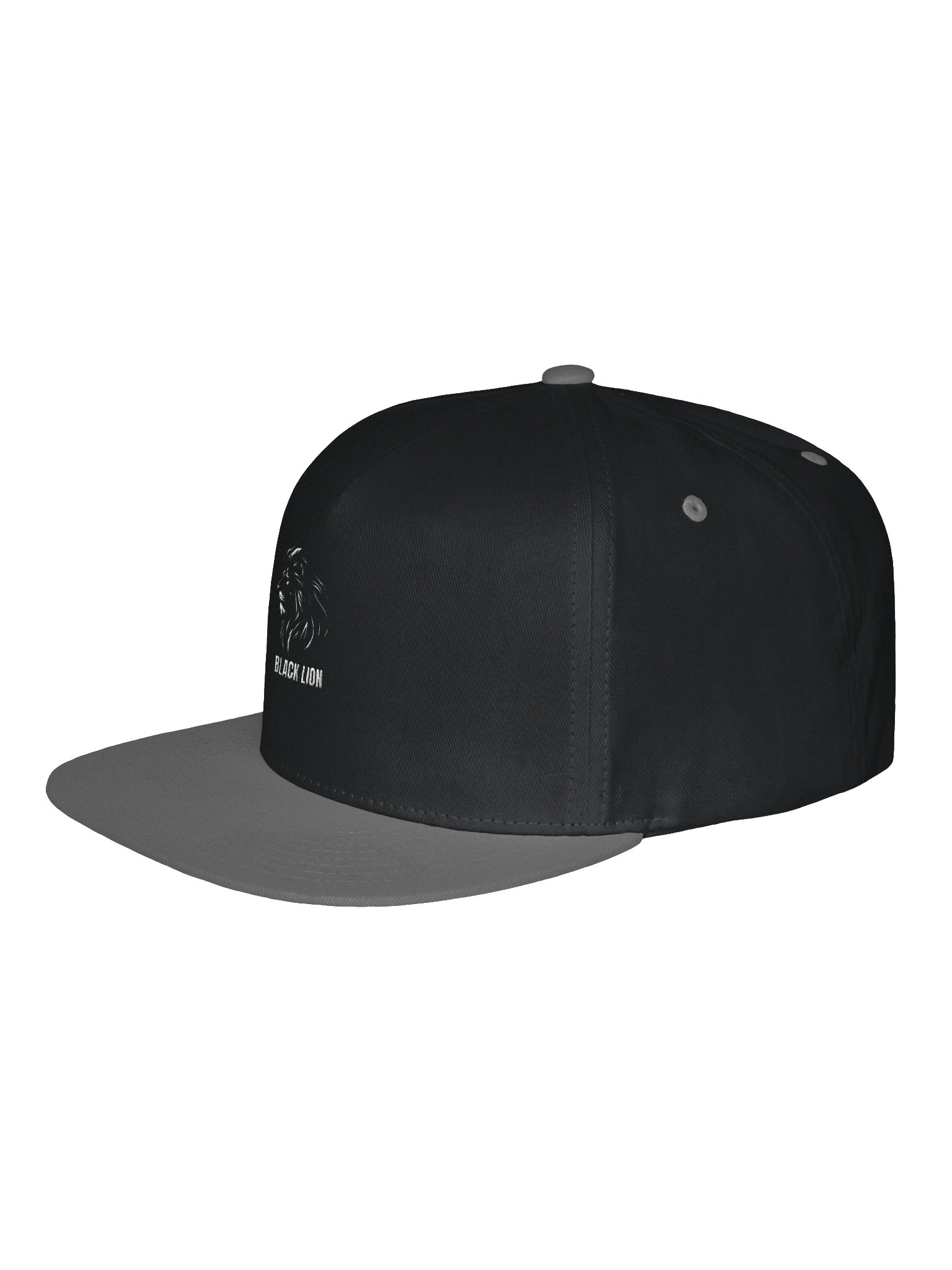 Black Lion Minimalist Embroidered Snapback Cap – Structured Flat Brim Streetwear Hat product image (2)